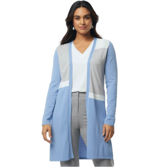 Laura Sweaters - Laura colour block cardigan